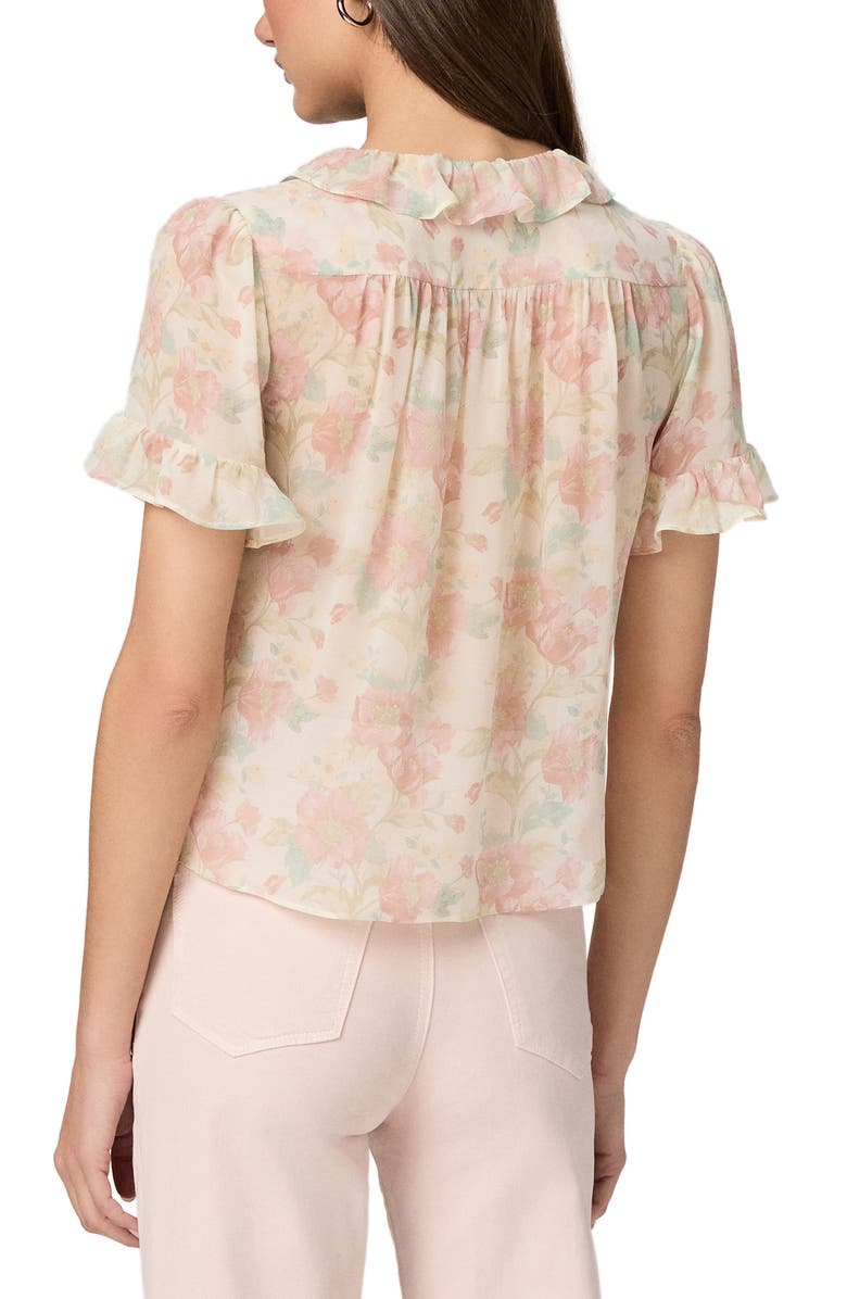 PAIGE Sunisa Silk Button-Up Top, Alternate, color, Bone Multi