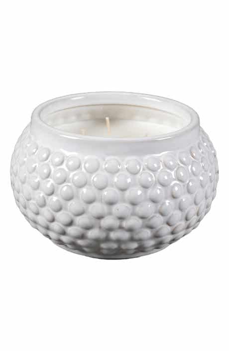 FLORA BUNDA Ceramic Hobnail Candle