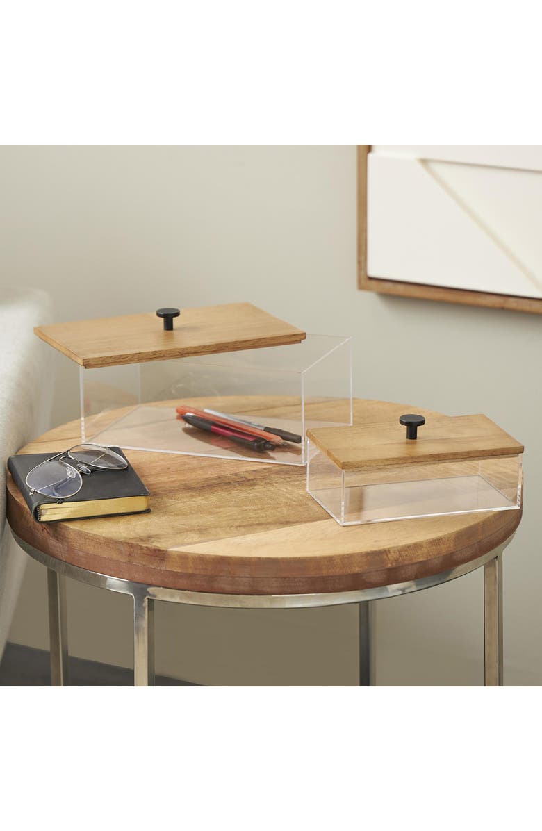 SONOMA SAGE HOME Set of 2 Clear Keepsake Boxes, Alternate, color, Clear