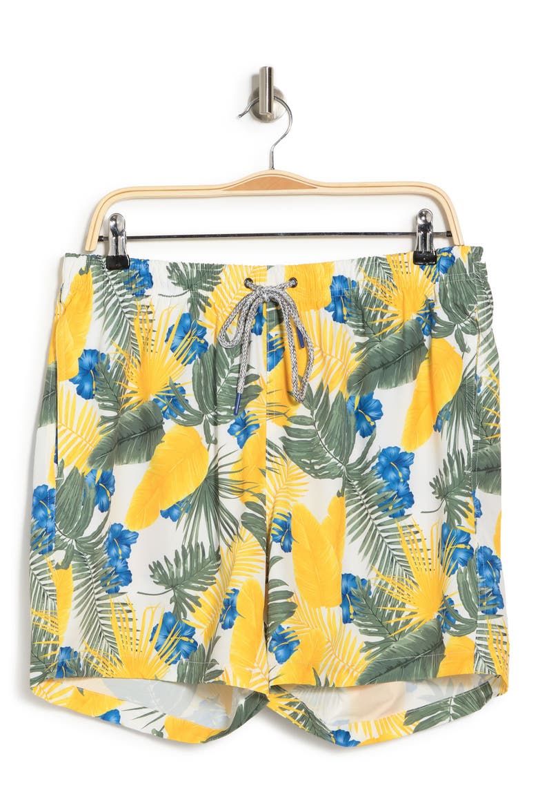 Hot Tropics Swim Trunks, Alternate, color, LEMON