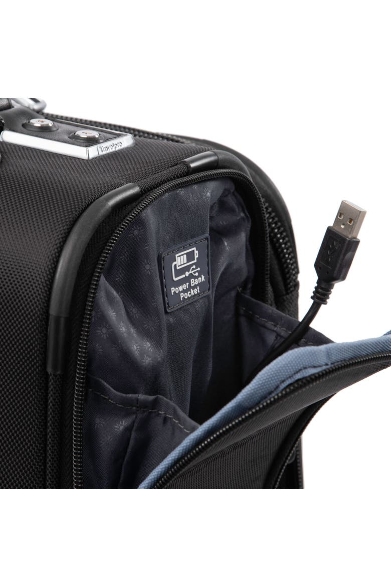Platinum Elite Softside Expandable 16" Upright Carry On Luggage, Alternate, color, Shadow Black