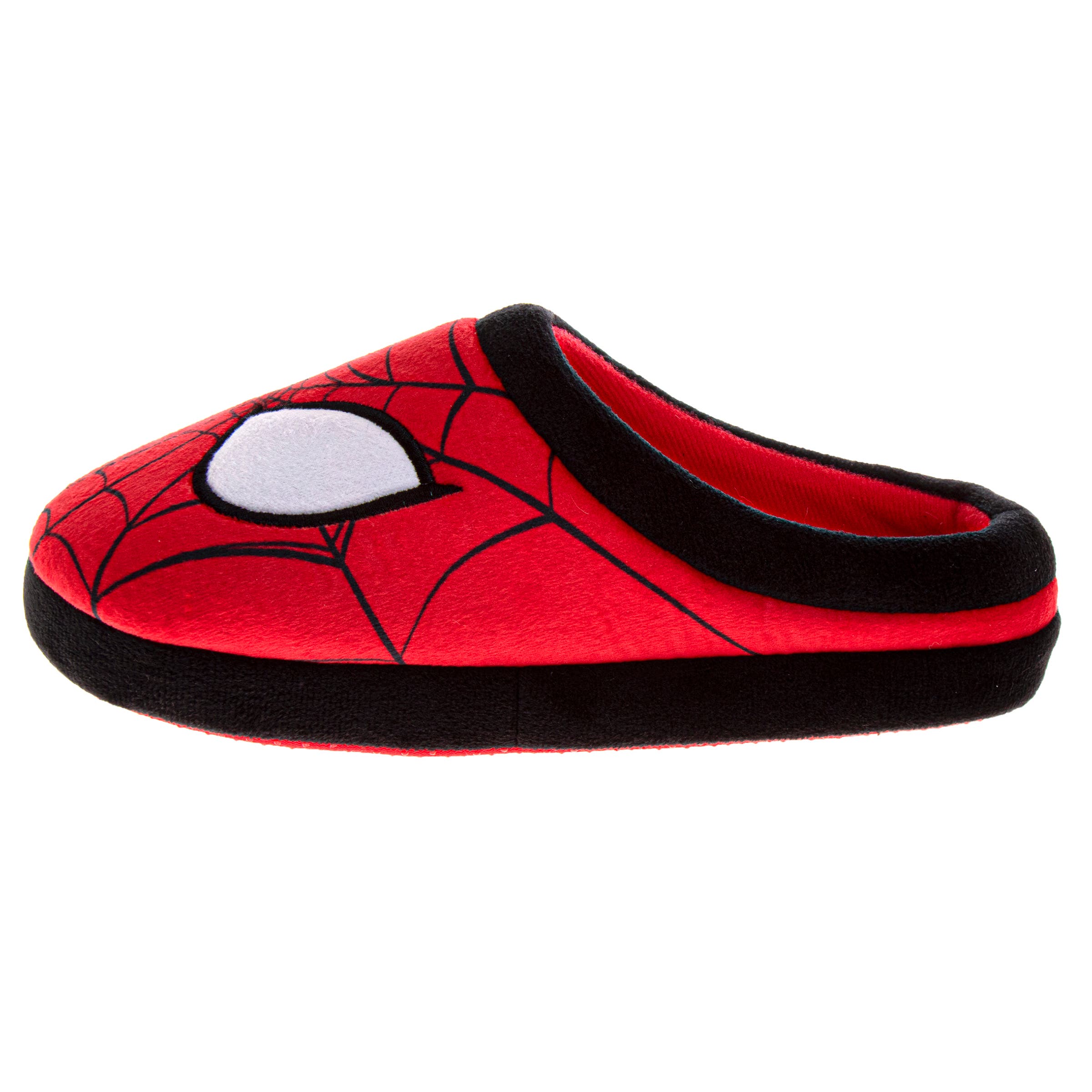 Spider-Man Marvel Spiderman Slippers - Cozy, Plush, and Fun House Shoes, Alternate, color, Red