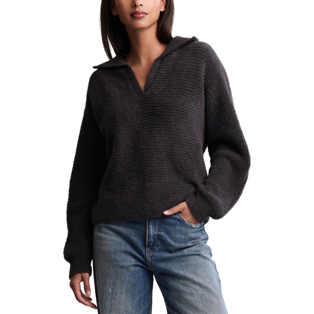 Barefoot Dreams Cozychic® Collar Sweater ® Cozy Chic® Shawl Collar Rib Cardigan In Black