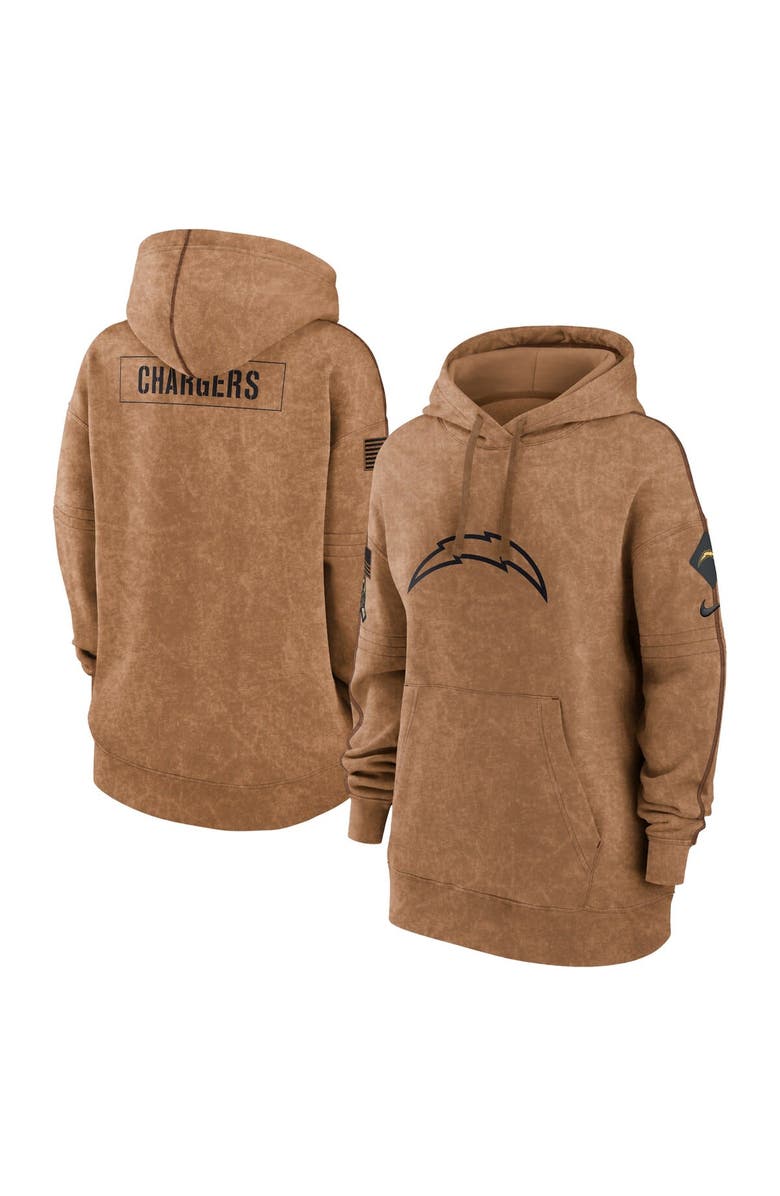 Nike Women's Nike Brown Los Angeles Chargers Salute To Service Pullover Hoodie, Alternate, color,