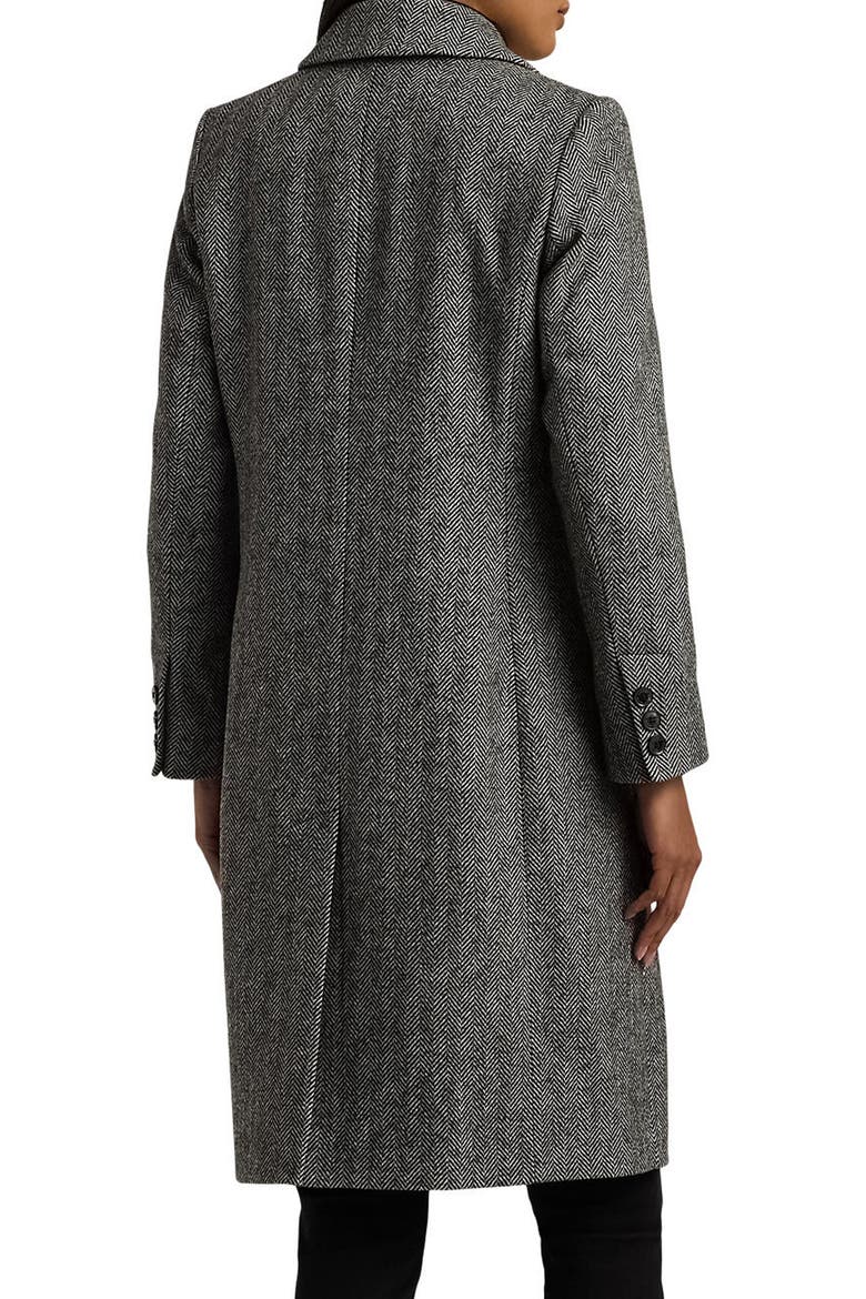 Herringbone Coat, Alternate, color, BLACK/ CREAM HERRINGBONE