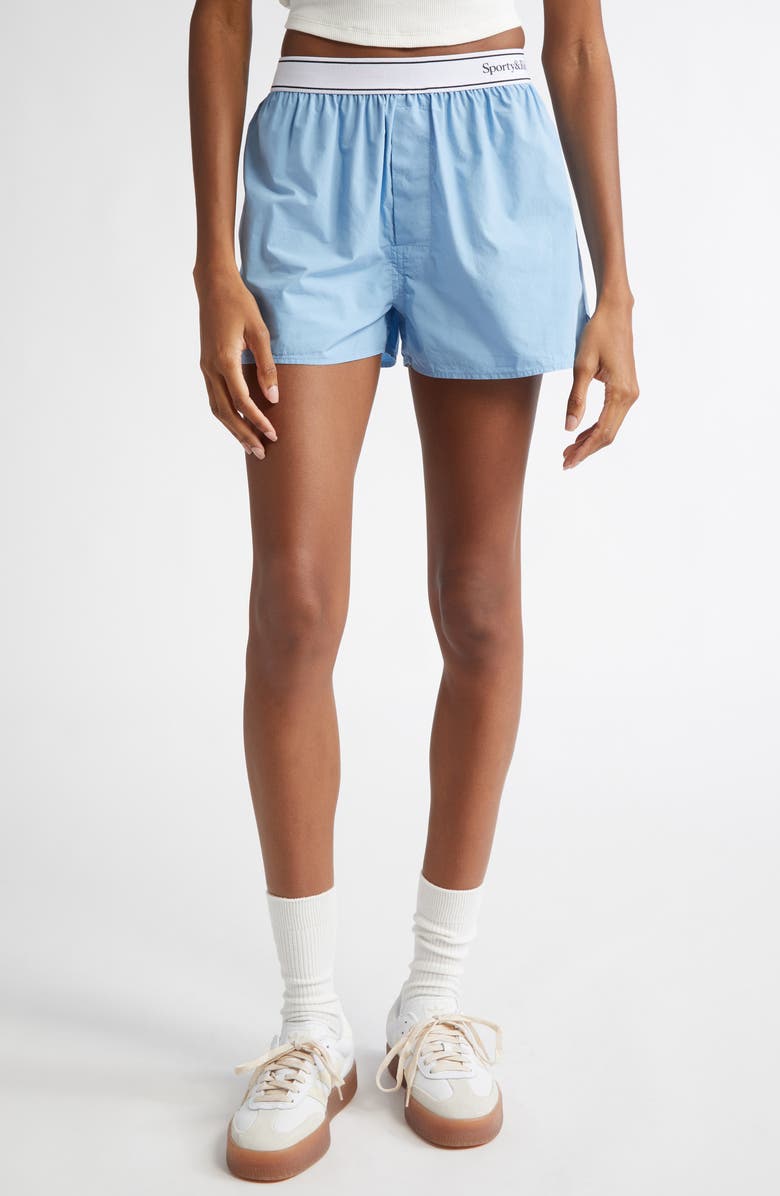 Sporty & Rich Serif Logo Boxer Shorts, Main, color, 