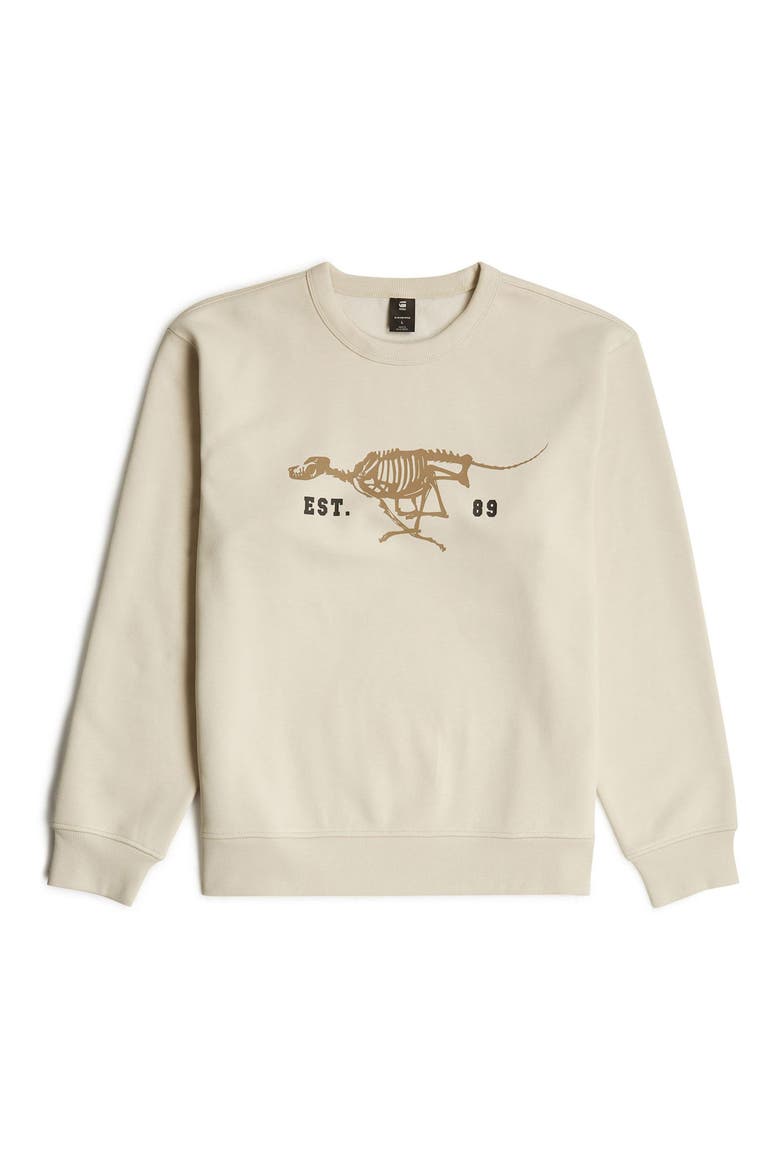 Running Dog Crewneck Sweatshirt, Alternate, color, WHITEBAIT