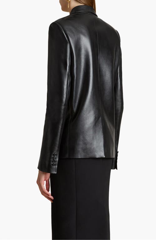 Khaite Saraphina Leather Jacket In Black