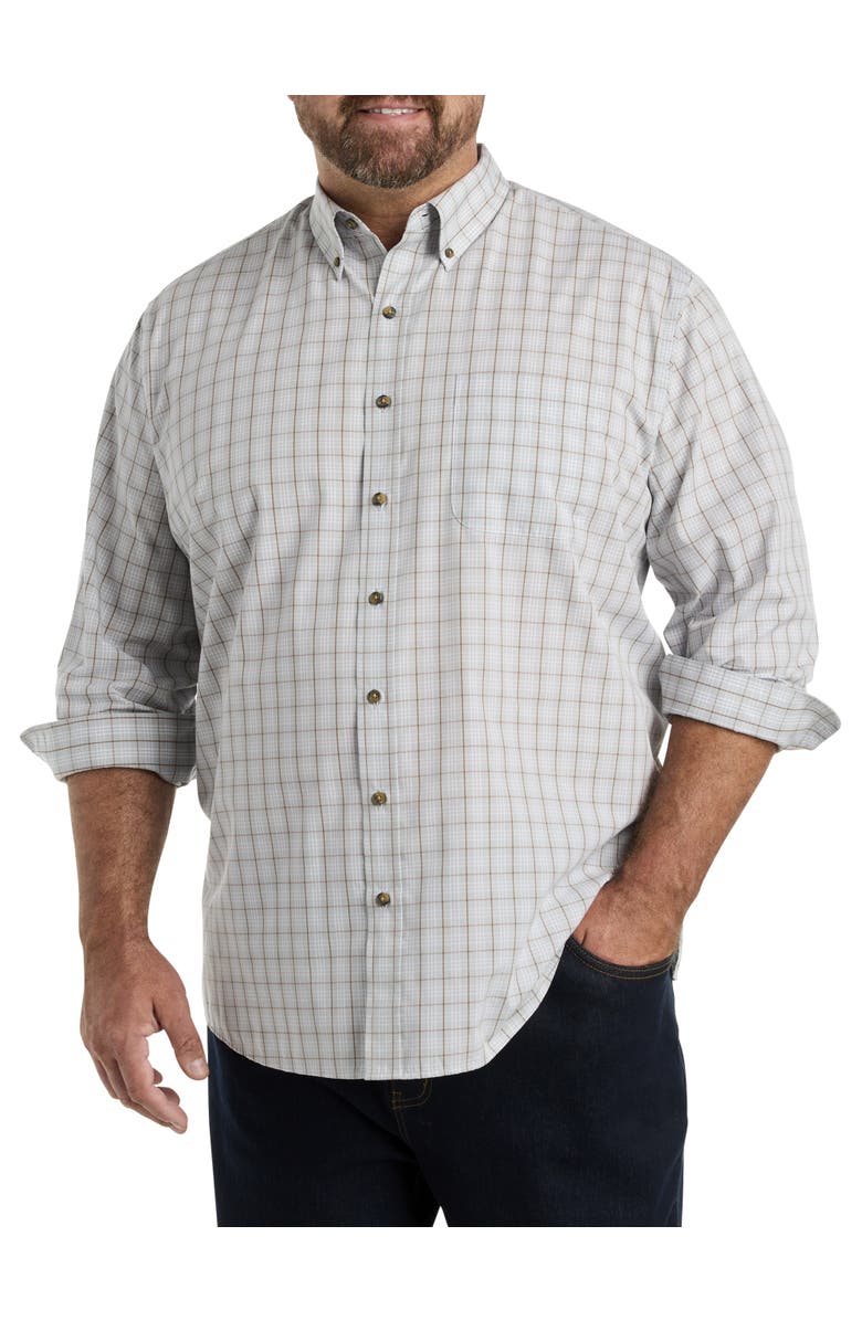 Harbor Bay by DXL Easy-Care Small Plaid Sport Shirt, Main, color,