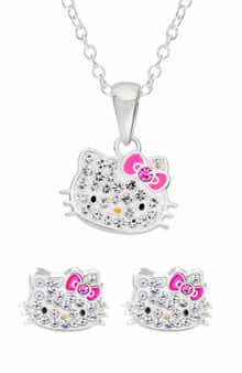 Jacmel x Hello Kitty® Pendant Necklace & Stud Earrings Set