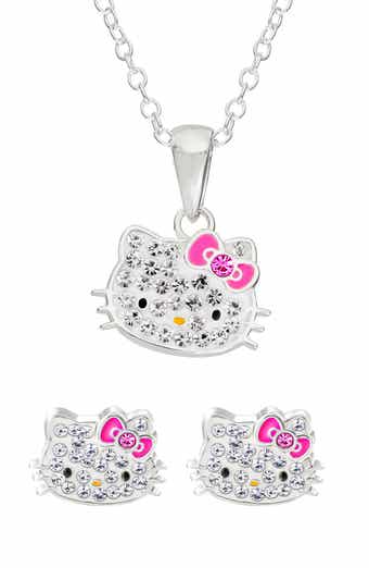 Jacmel x Hello Kitty® Pendant Necklace & Stud Earrings Set