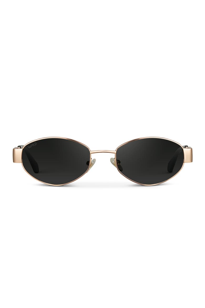 Verona - 54mm Oval Metal Sunglasses, Main, color, Gold Black