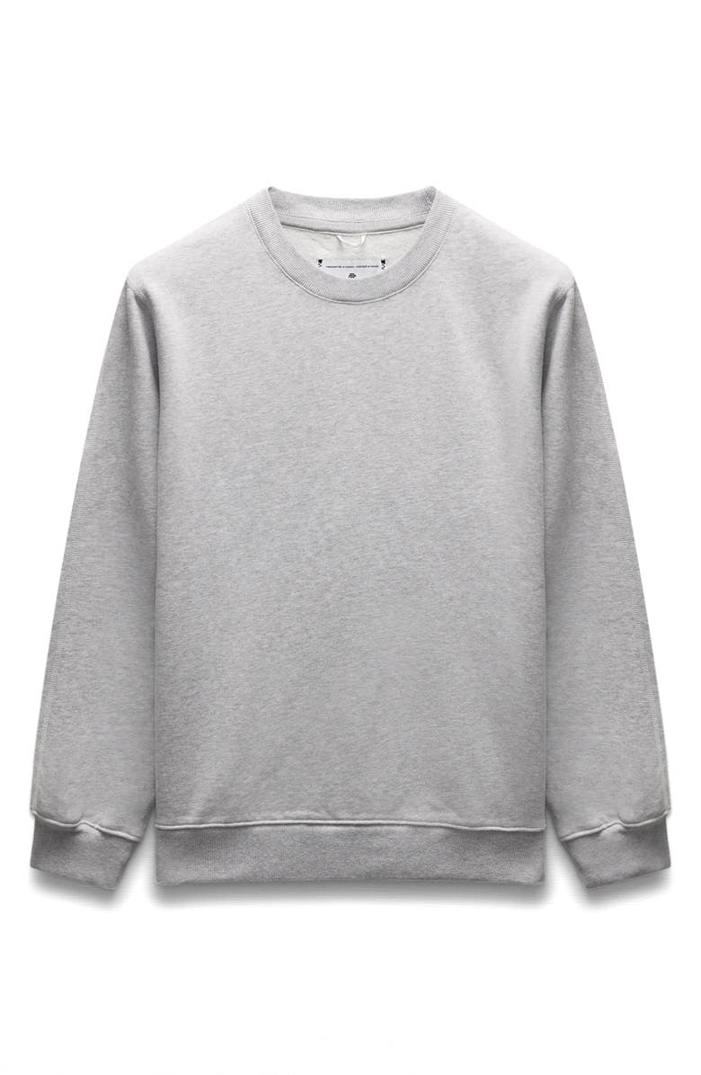 Reigning Champ Classic Crewneck Midweight Terry Sweatshirt, Alternate, color, Heather Stone
