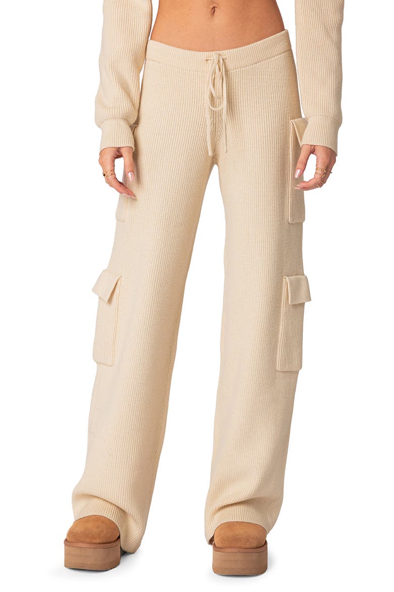 Wynter Cargo Sweater Pants, Main, color, CREAM