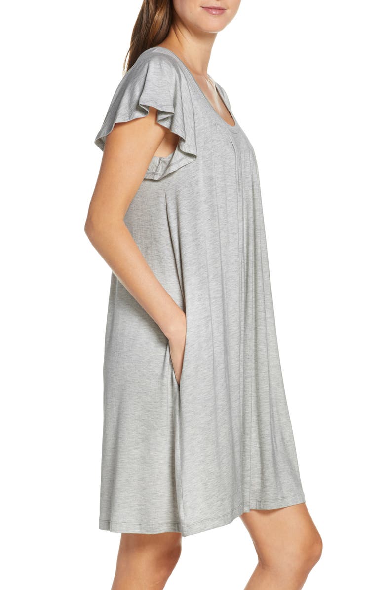 Papinelle Flutter Sleeve Nightgown, Alternate, color, 