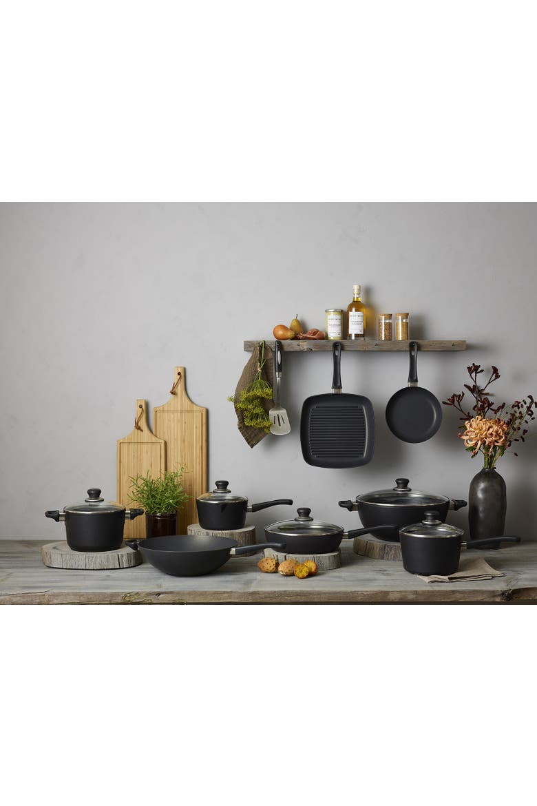 Classic Induction 2 Qt. Saucepan with Lid, Alternate, color, Black