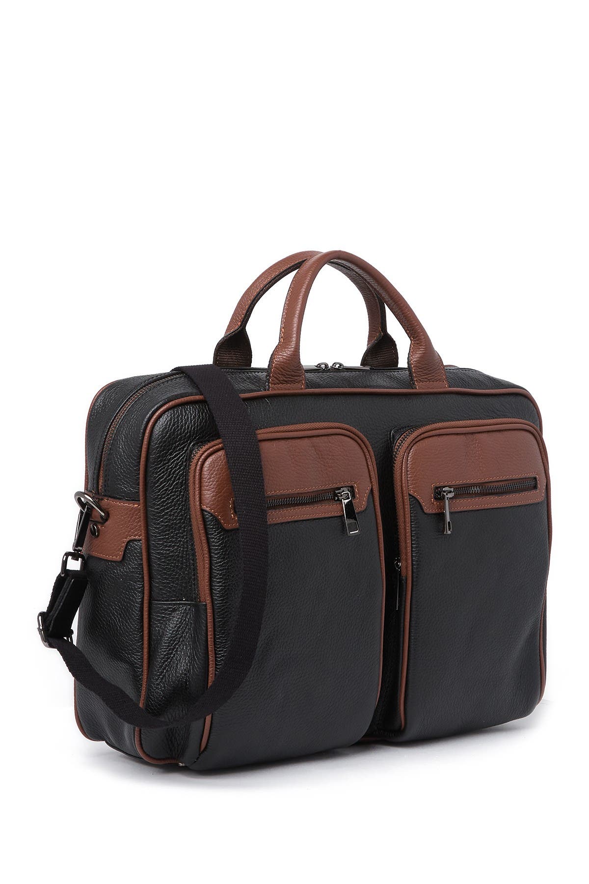 MAISON HERITAGE Two-Tone Pebbled Leather Bowling Bag (Men) | Nordstromrack
