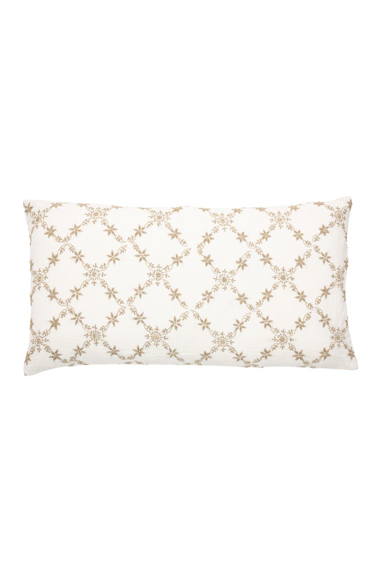 Grace Lucknow Lumbar Pillow Cover Shell Linen, Main, color, Shell/Pewter