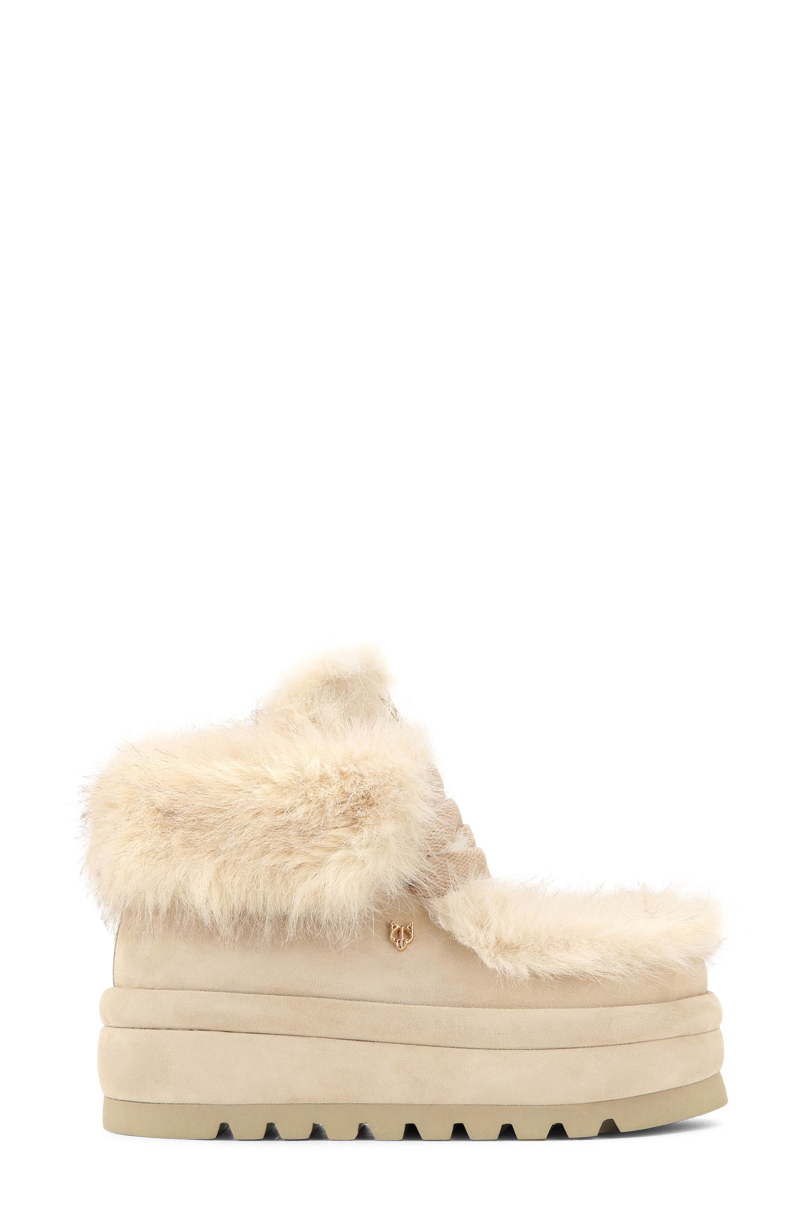 Bambi Black Suede/Shearling, Alternate, color, ICE-FAUX FUR/SUEDE