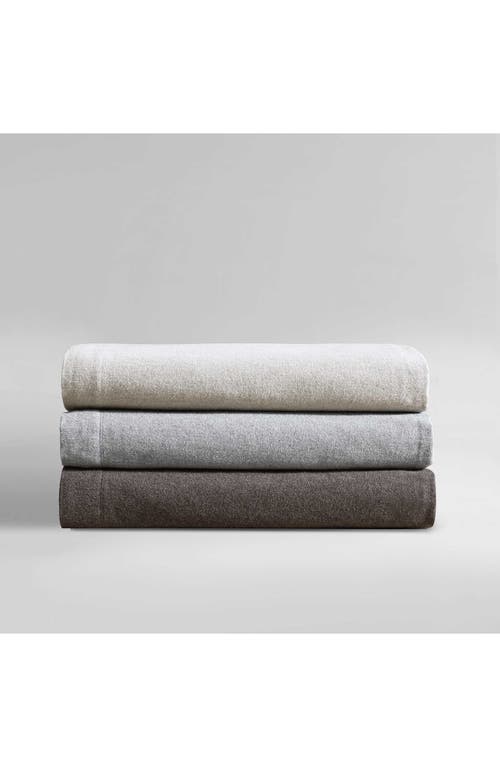 Calvin Klein Mélange Flannel Sheet Set In Silver Grey