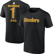 FANATICS Men's Fanatics Black Pittsburgh Steelers Big & Tall Number One Dad T-Shirt