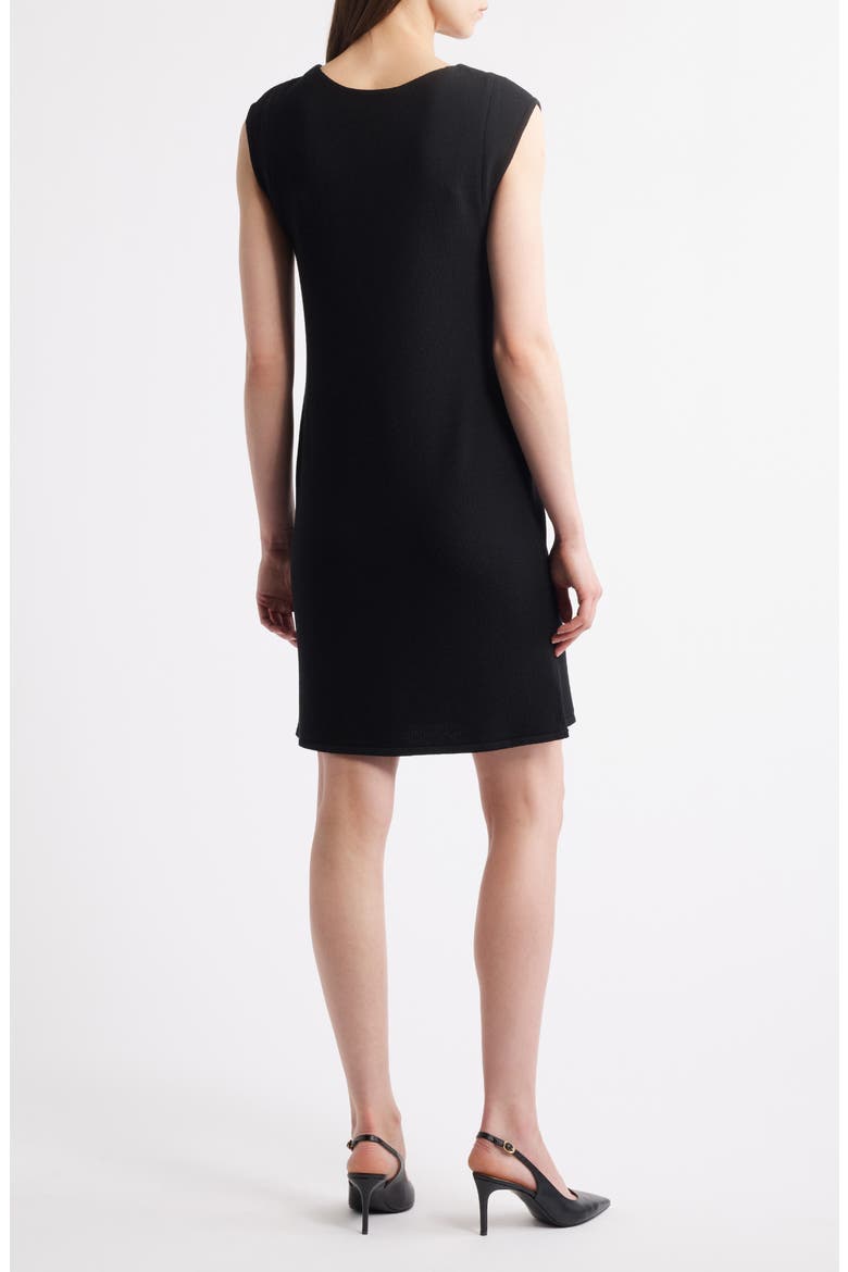 Chain Detail Sheath Dress, Alternate, color, BLACK