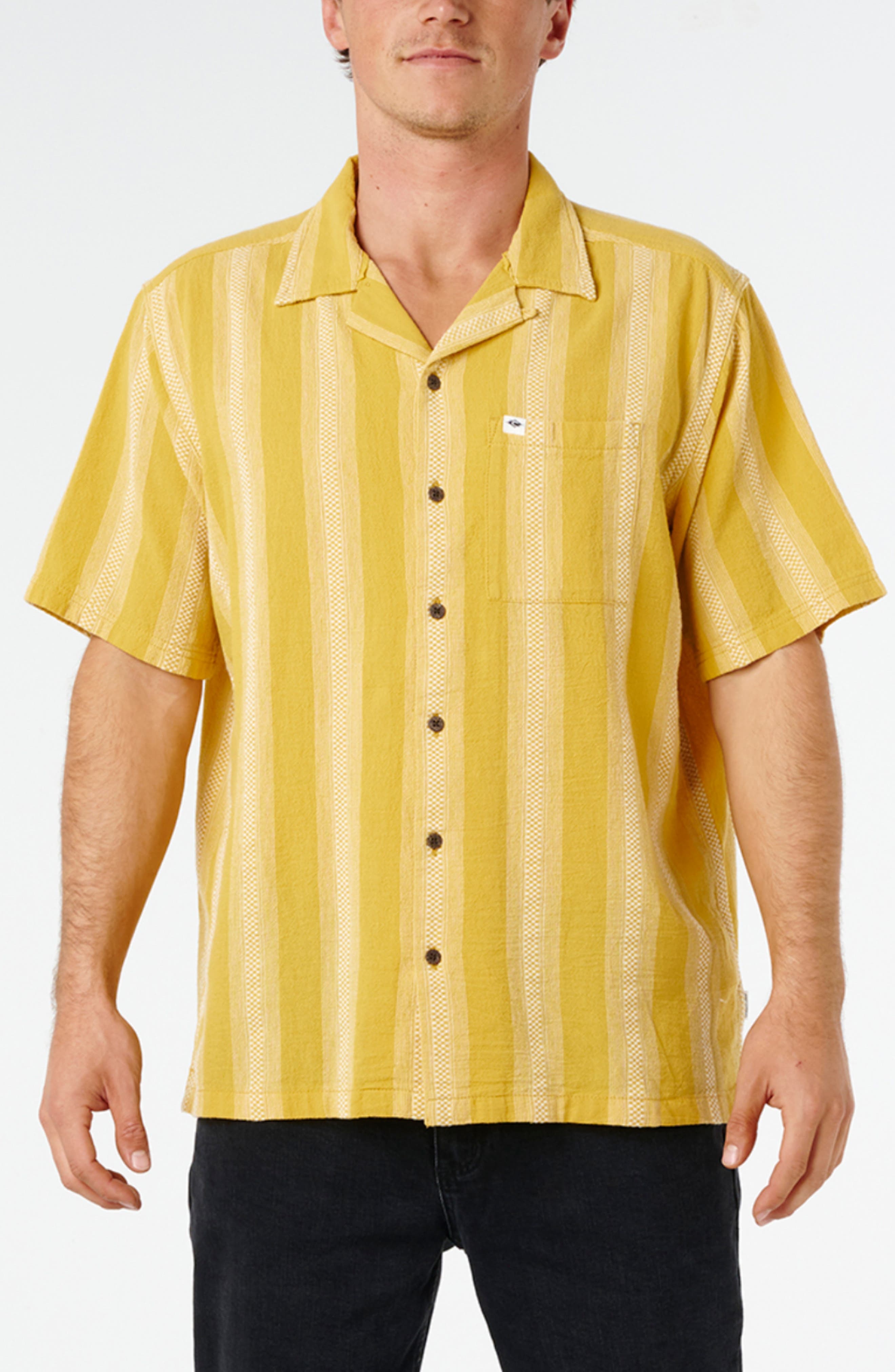 Classic Surf Weaver Stripe Cotton Camp Shirt - image 3