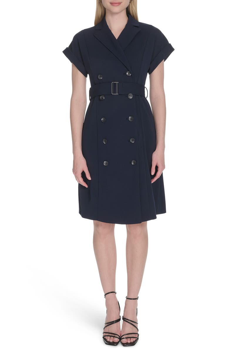 Calvin Klein Double Breasted Sheath Dress, Main, color, Indigo