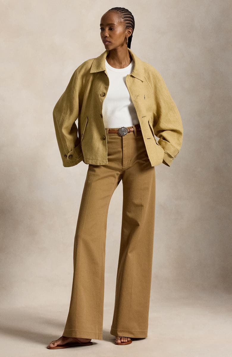 Polo Ralph Lauren Boxy Linen Jacket, Alternate, color, Classic Camel