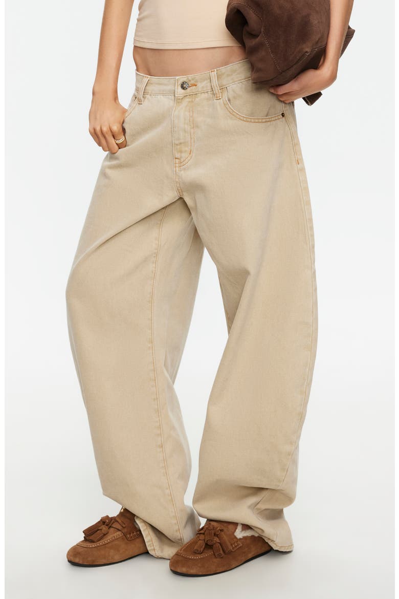 Horsehoe Baggy Jeans, Alternate, color, STONE