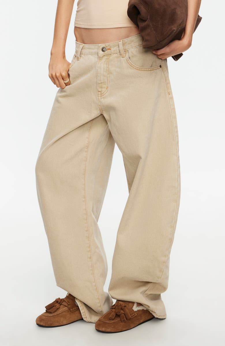 LIONESS Horsehoe Baggy Jeans, Alternate, color, Stone