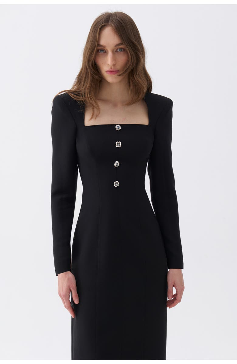 Nocturne Square Neck Midi Dress, Alternate, color,