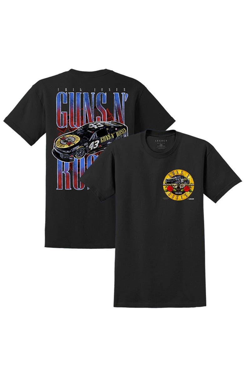 LEGACY Motor Club Team Collection Men's LEGACY Motor Club Team Collection Black Erik Jones Guns N' Roses Band Car T-Shirt, Main, color, 
