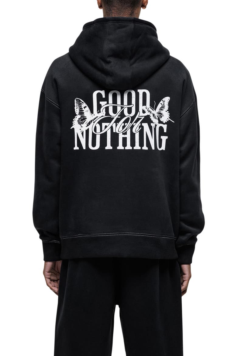 Dakota Relaxed Hoodie, Alternate, color, BLACK