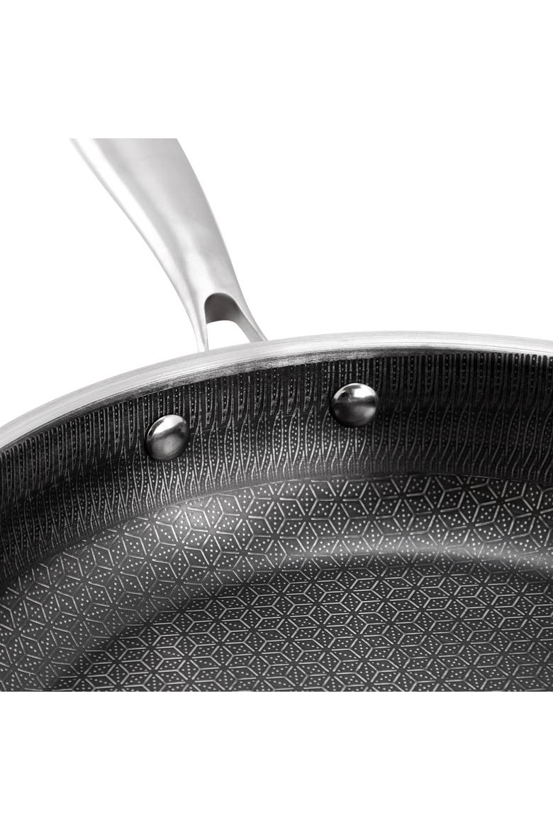 11in Embossed Interior Stainless Steel Frying Pan, Alternate, color, Silver