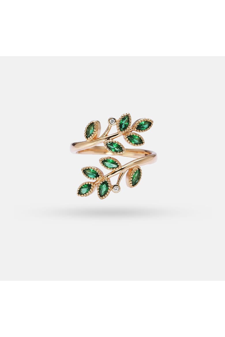The Canaan Olive Crest Ring, Main, color, Green