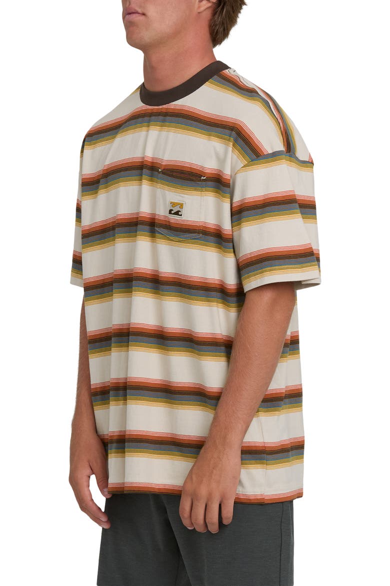 Baxter Oversize Stripe Pocket T-Shirt, Alternate, color, OATMEAL