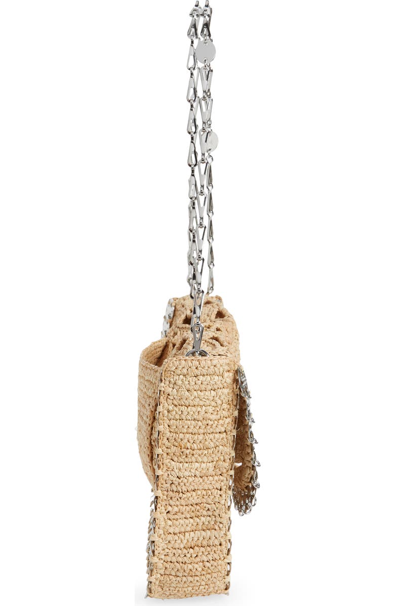Rabanne Large Rabanne Raffia Messenger Bag, Alternate, color,