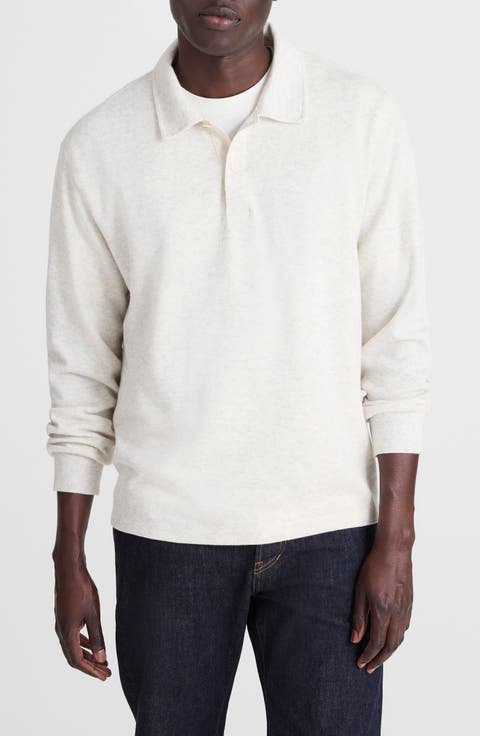 French Rib Long Sleeve Polo