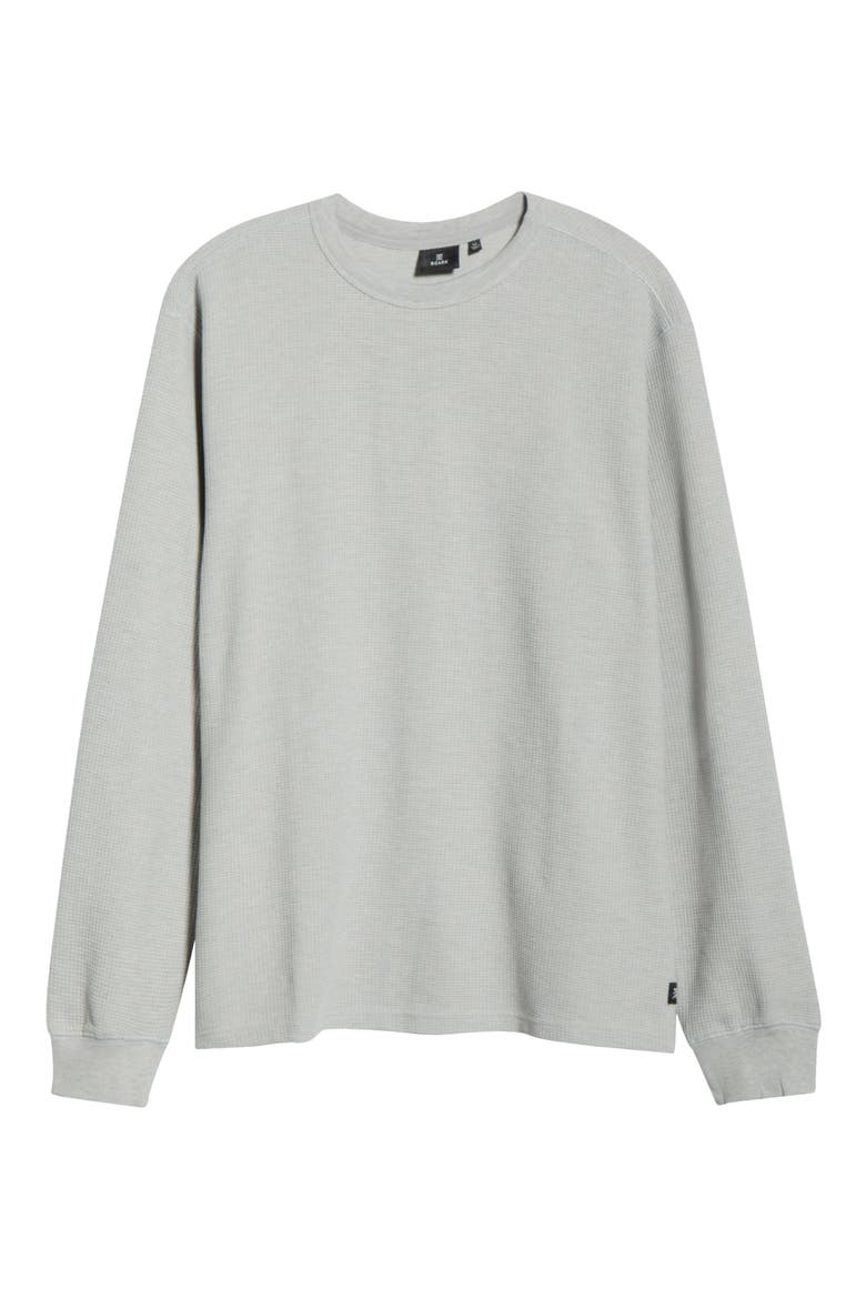 Well Worn Cotton Blend Thermal Sweatshirt, Alternate, color, HEATHER GREY