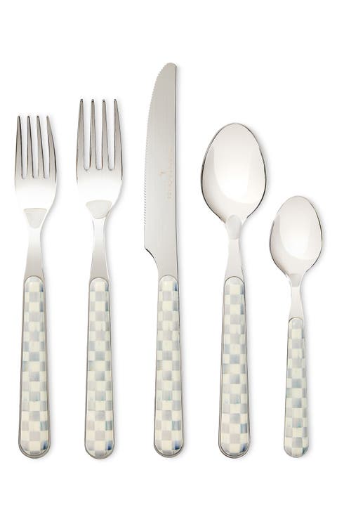 Sterling Check Bistro 5-Piece Place Setting