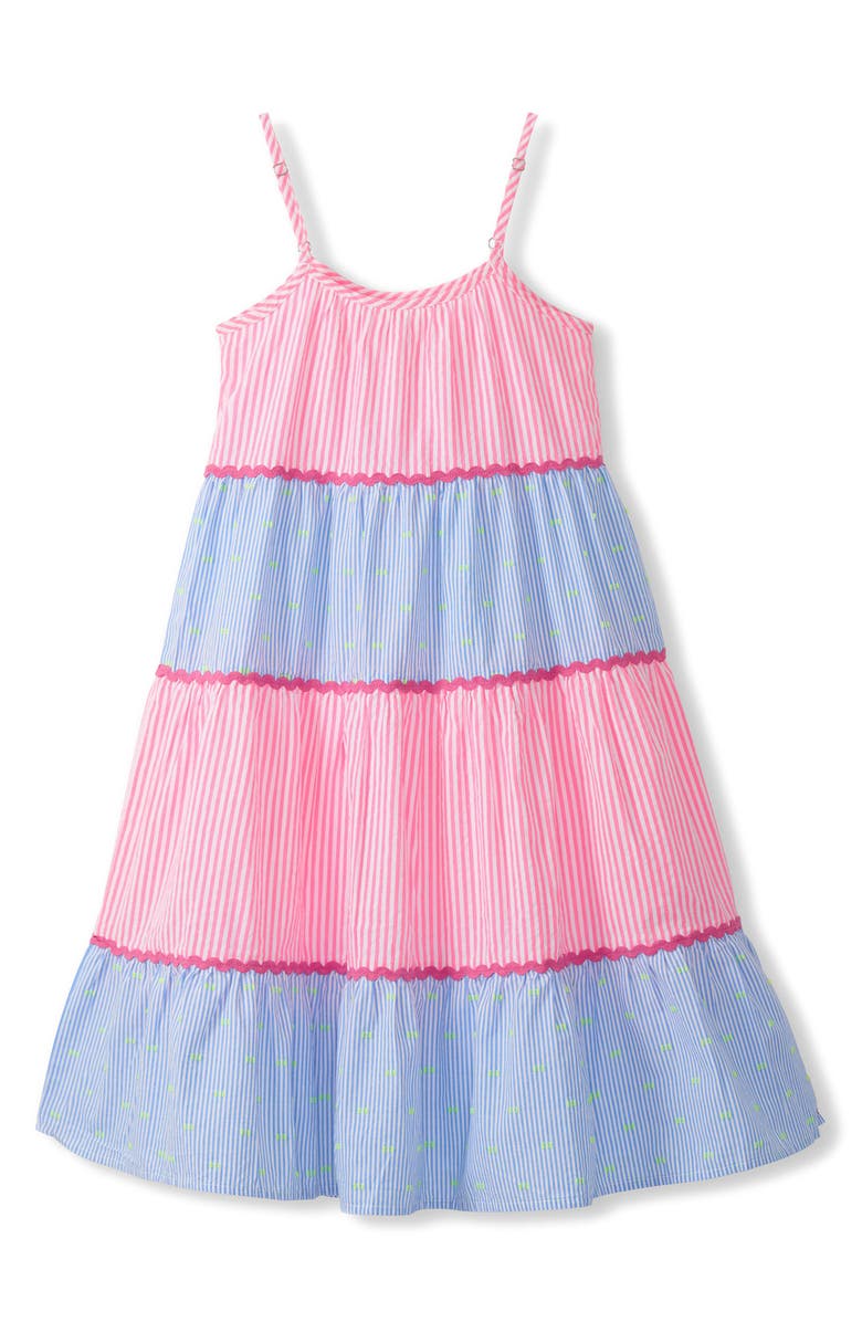 Hatley Kids' Colorblock Seersucker Dress, Alternate, color, 