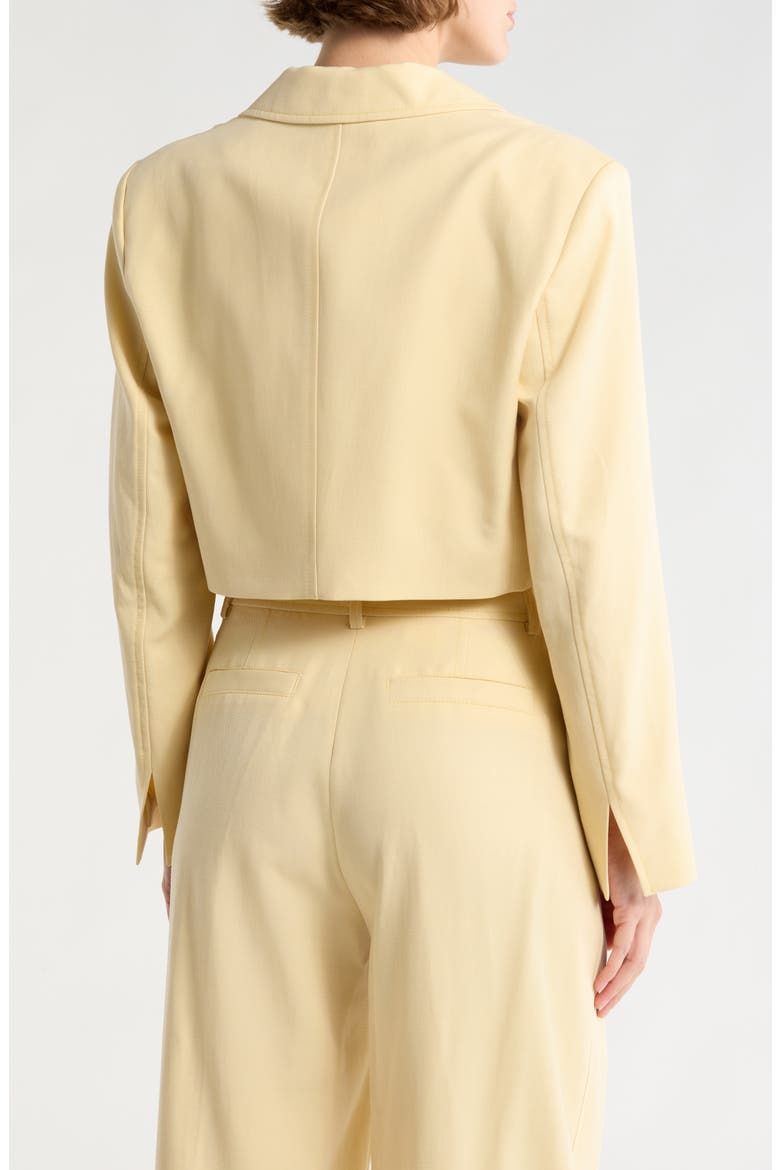 Jasao Crop Blazer, Alternate, color, BRIGHT YELLOW