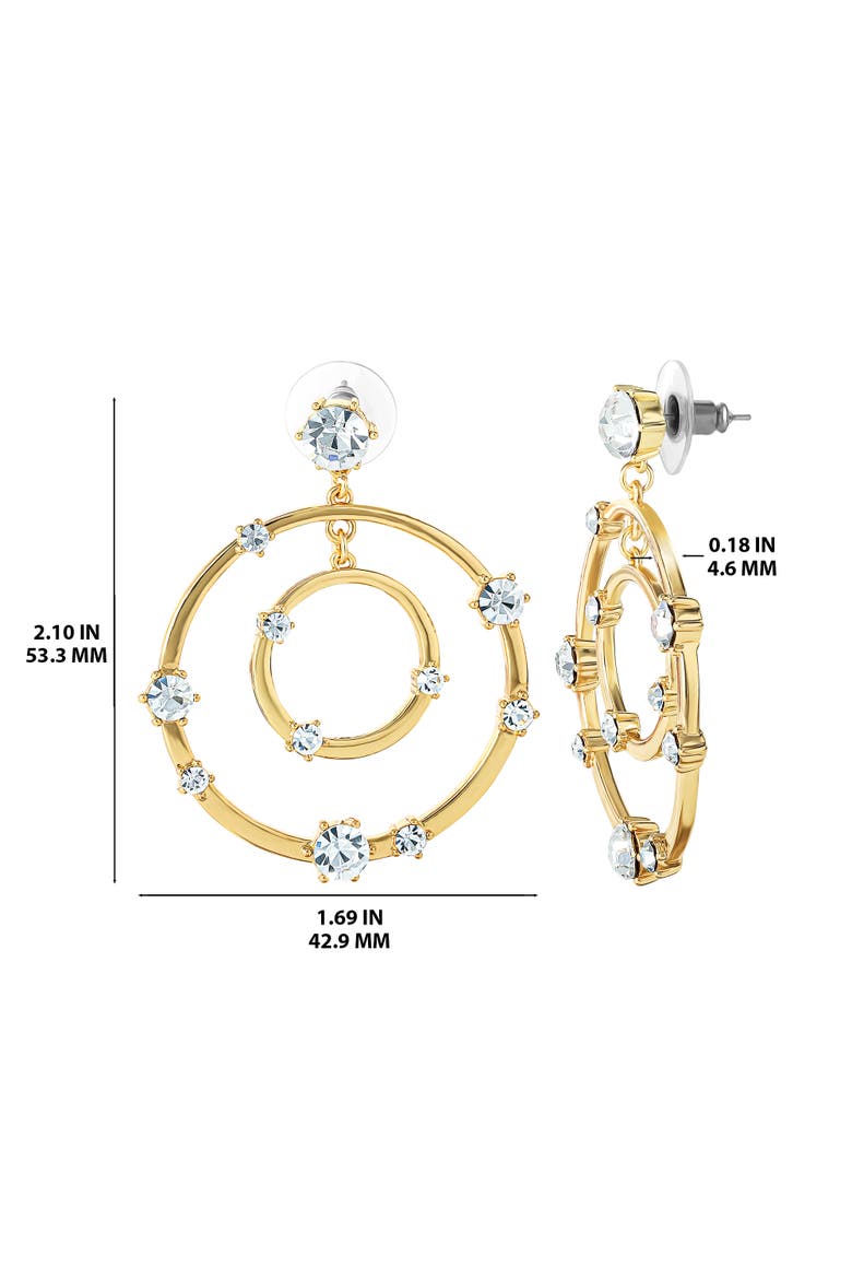 Orbital Crystal Drop Earrings, Alternate, color, Gold