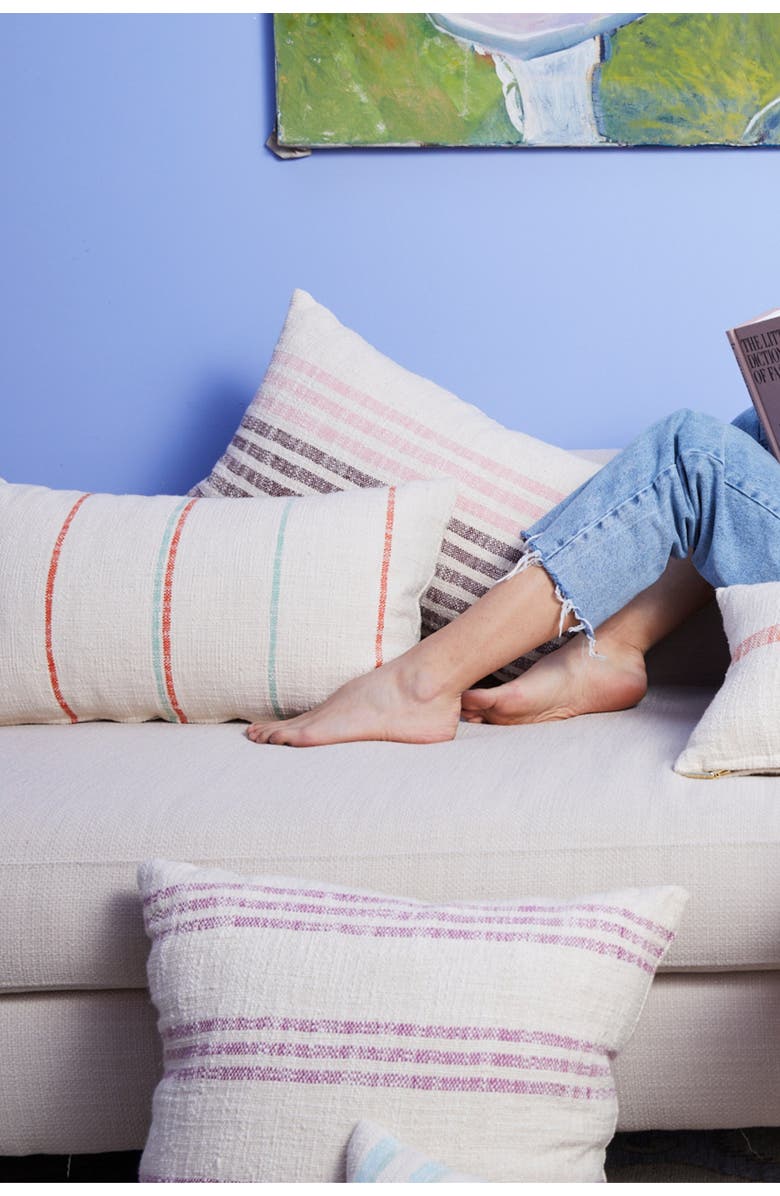 Pillowpia Minton Lumbar Pillow Cover, Alternate, color, Poppy