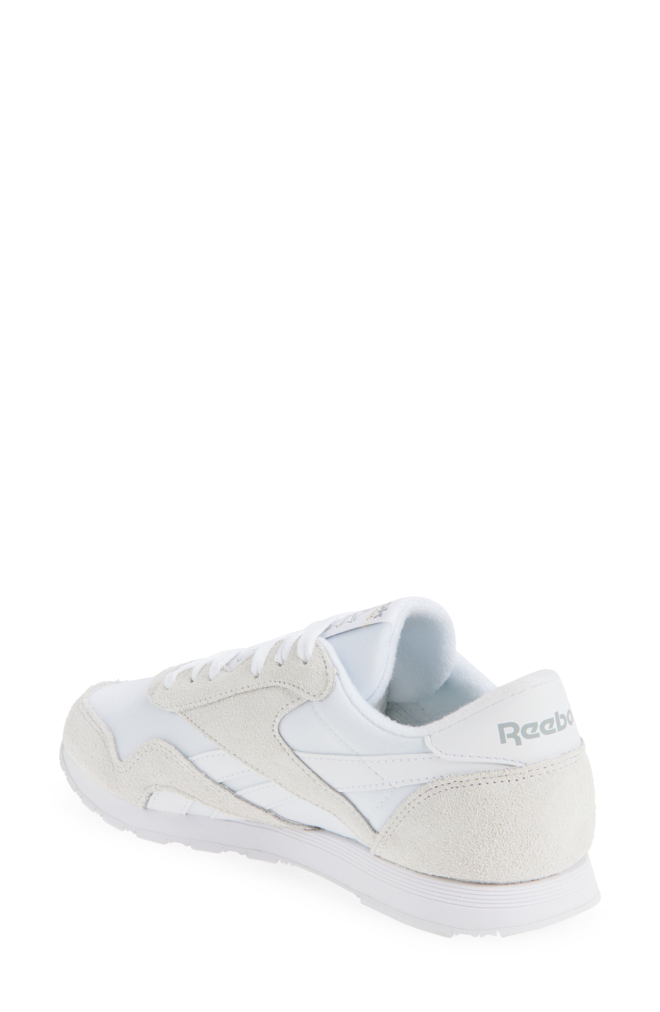 Reebok Classic Nylon Sneaker, Alternate, color, Footwear White/ Footwear White