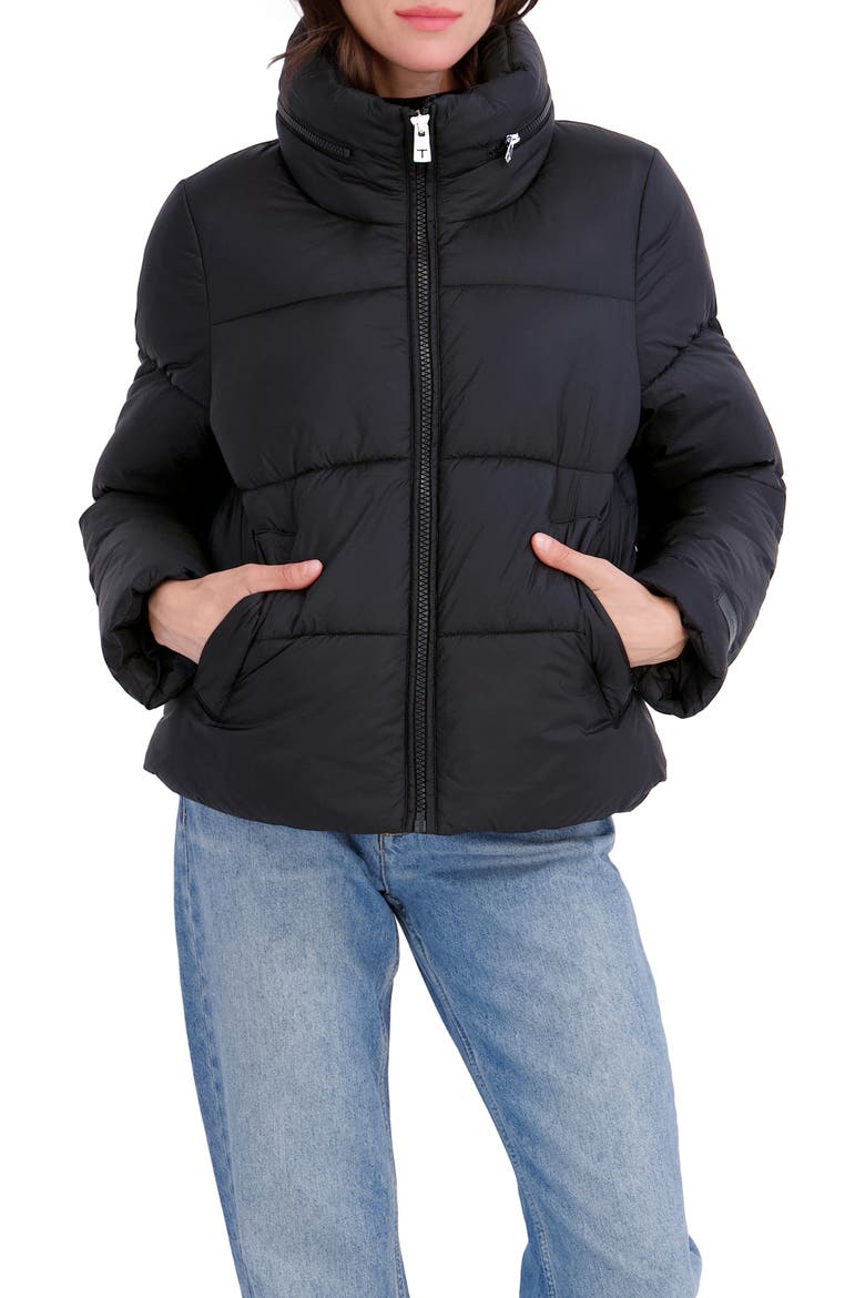 Dakota Quilted Puffer Jacket, Main, color, BLACK