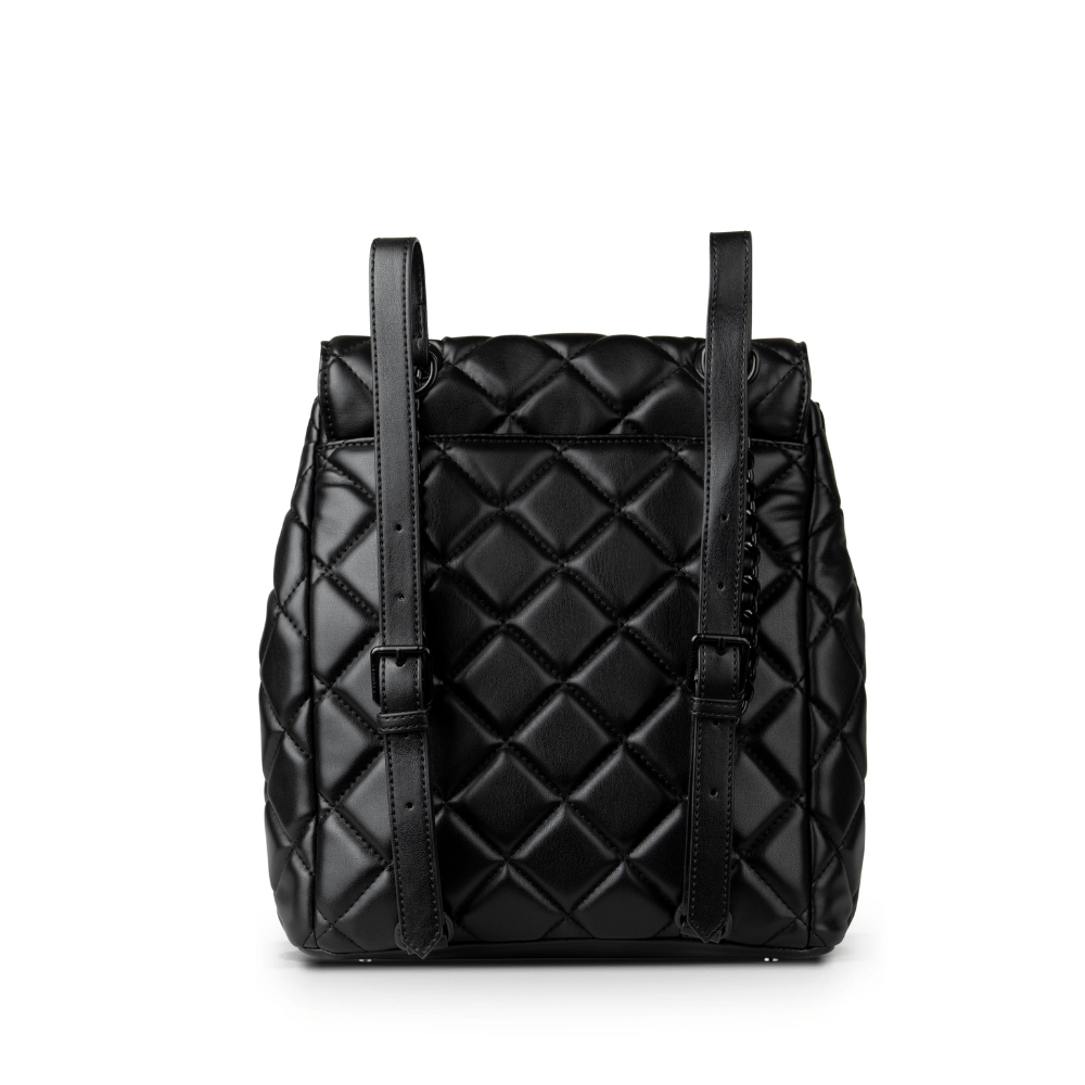 The Sadie - 2-In-1 Quilted Vegan Leather Backpack, Alternate, color, Black