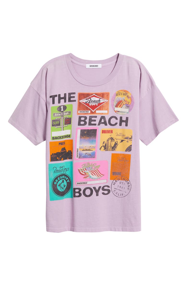 Daydreamer The Beach Boys Stage Merch Graphic T-Shirt, Alternate, color, Hazy Orchid