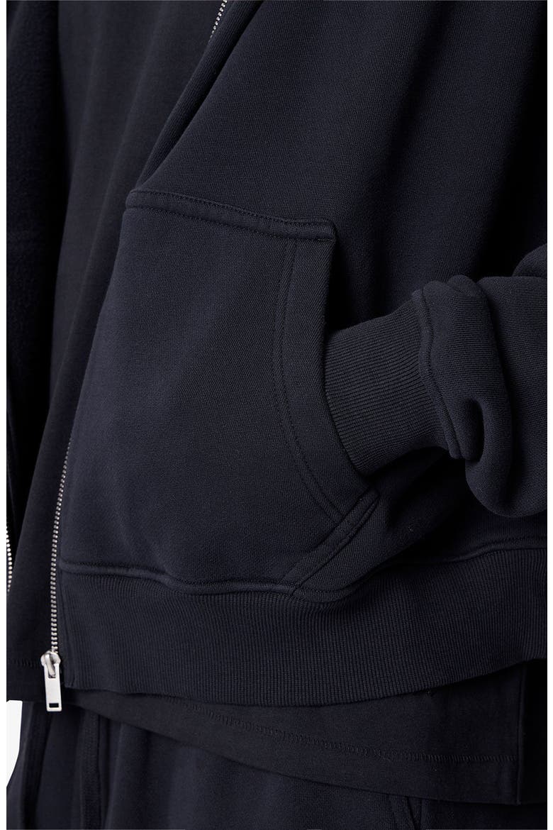 Full Zip Hoodie, Alternate, color, BLACK